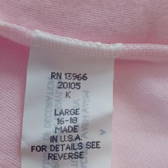 Vtg Katz W/Tags PJs Wns Lg  Pink Embroidered Flowers Eyelets PJ's 2 Piece Granny - Picture 8 of 11